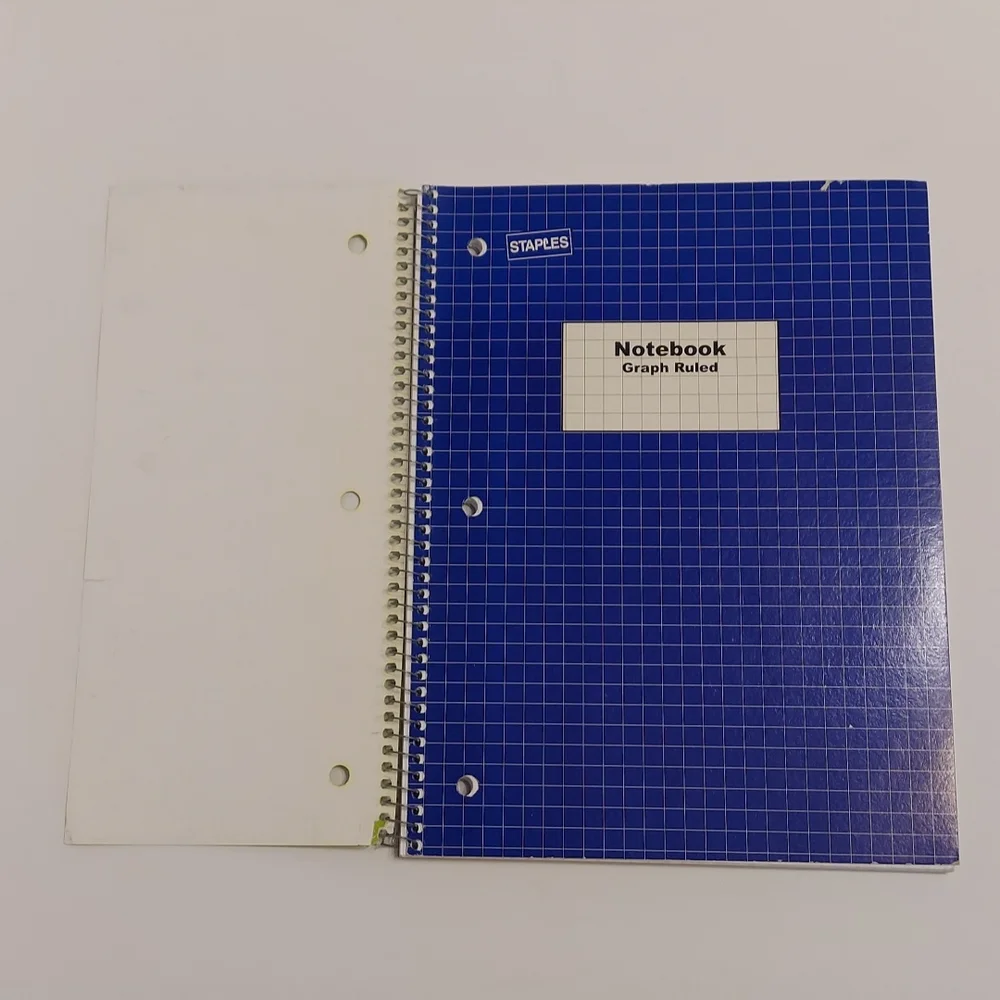 OfficeMax 3 Subject and Staples Graph Ruled Spiral Notebooks